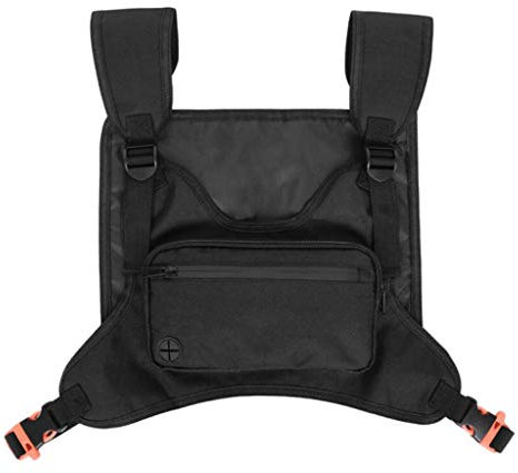 pistro Vest Pouch Pack Bag Chest Bag Utility Gadget Pouch - Black, 34x31x3cm