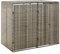 KOIECETA Mülltonnenbox für 2 Tonnen Grau 140x80x117 cm Poly Rattan