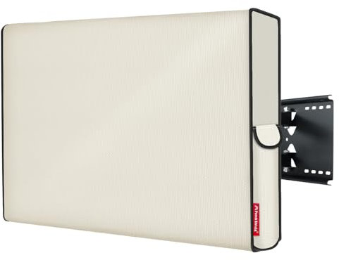 Porch Shield 40-43 Zoll Outdoor TV-Abdeckung, universal, wetterfest, Schutz für LCD-, LED-Plasma-Flachbildschirm, kompatibel mit Wandhalterungen und Ständer, Beige