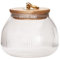 soulnioi Glass Jar with Lid Glass Containers With Bamboo Lids Coffee Storage Airtight Canister Petal Decorative Container Tea & Coffee Bean Sealer 550ML