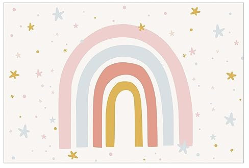 Bilderwelten Fototapete Babyzimmer Regenbogen Sterne Pünktchen 190x288 cm Vlies-Tapete XXL Smart Wandtapete Wanddekoration Kinder Kinderzimmer