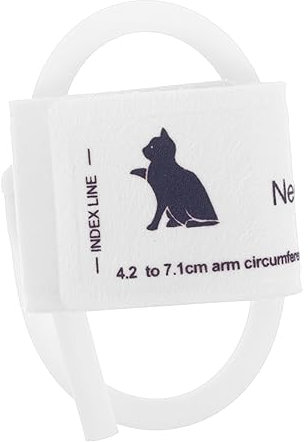 POPETPOP Tierärztliche Blutdruckmanschetten, Haustier Universalgröße Vliesstoff Blutdruckmessgerät Manschette, Armband Zubehör für Katze, Hund, Tier, Weiß