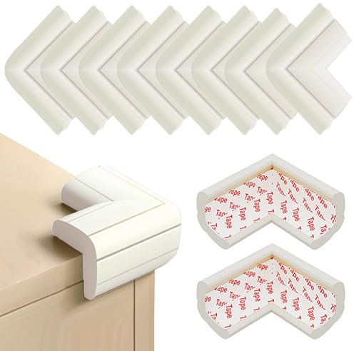 (8 Pack) Eckenschützer für Kinder, verbesserte weiche Schaumstoff-Eckenschützer Baby-Sicherheits-Möbel-Tisch-Schutz für scharfe Ecken, vorgeklebt für direkten Gebrauch