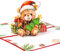 BHGT Pop Up Karte Weihnachten 3D Weihnachtskarte Bär Lustige 3D Weihnachtskarte Grußkarte 3D Christmas Card Bear Cute Süße Weihnachtsgrußkarte Geschenke für Kinder Freunde