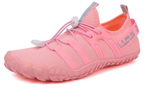 ziitop Wasserschuhe für Damen und Herren Barfußschuhe Unisex Badeschuhe Schnell Trocknend Strandschuhe Leicht Fitnessschuhe Weich Surfschuhe Poolschuhe für Tauchen,Surfen,Wandern,Yoga(Rosa,40EU)