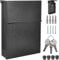 ALSTEN TECH Designer Briefkasten Wandbriefkasten Postkasten ohne Zeitungsfach Schwarz Antik RAL 9005 Mini 30x23 cm