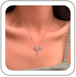 Wendalern Engel Flügel Herz Halskette Strass Amor Kristall Herz Anhänger Halskette Hübsche Liebe Herz Engel Schlüsselbein Kette Halskette Schmuck Für Frauen Und Mädchen