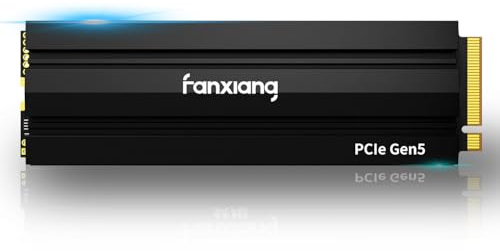 fanxiang SSD Gen5 NVMe M.2 de 1 TB con disipador de calor, hasta 11500 MB/s PCIe 5.0 SSD TLC interna para juegos, unidad de estado sólido para almacenamiento directo/edición de vídeo/diseño S900Pro