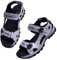 MGGMOKAY Femme Sandales de Randonnée en Cuir sandales de marche légères à bout ouvert,Argent,38