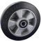 Rollentechnik Hubwagen Lenkrad Hubwagenrad 200x50 mm Elastik-Gummi mit Kugellager Bohrung 20 Nabenlänge 55 Einbaulänge 55