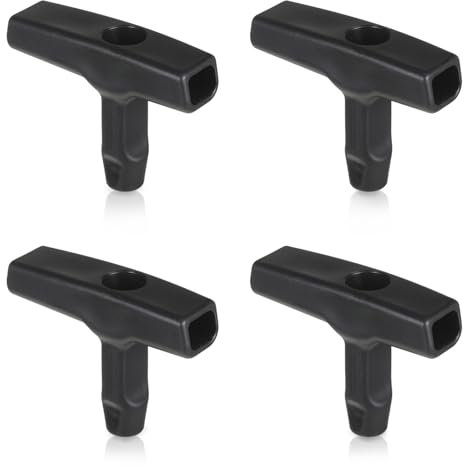 WUIOWPPIC 4Pcs Lawn Mower Handle Parts, Starter Handle Replacement, Starter Recoil Lawn Mower Pull Handle for Lawnmower Chainsaw Trimmer Edger Brush Cutter, Light Pull Handle