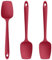 U-Taste Silikon Spatel Löffel 3er-Set, 250℃ Hitzebeständiger Antihaft-Gummischaberlöffel, Bpa Frei Flexibel Servierlöffel Küchenutensilien für Antihaftbeschichtetes Kochgeschirr (Rot)