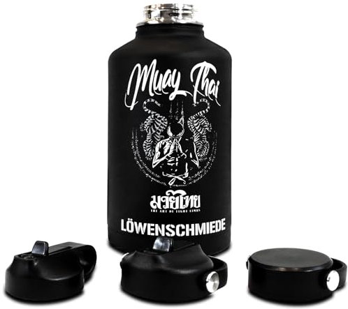 Löwenschmiede Trinkflasche für Sport, 2,2 Liter, Edelstahl