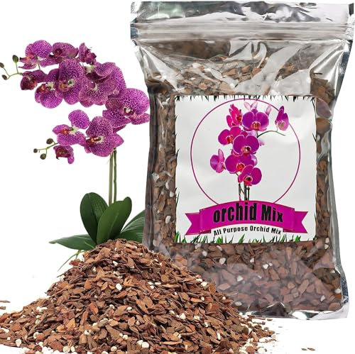 GOTVUGE Orchideenerde Orchideen-Substrat 10L - Orchideenrinde & organisches Perlit für Pflanzen - Lang anhaltende optimale Drainage und Belüftung