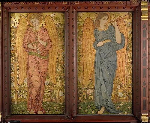 VsoxA Bekannt Leinwand Wandbilder Gemälde Wandkunst Engel Mit Oboe Und Trompete Von Roddam Spencer Stanhope Wand-Kunst Bild für Wanddekoration 60x90cm