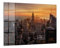 DEQORI Glas-Magnettafel | 120x90 cm cm groß | Motiv Goldene Stadtsilhouette | Memo-Board aus Glas | Magnetboard inkl. Magnete, Stift & Tuch für Küche & Büro | Tafel magnetisch & beschreibbar