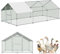SUBTLETY 3x6x2m Metall Hühnerstall Begehbar mit 18m² Lauffläche, Tür & Riegel & PE Dach, Freigehege Geflügelställe Außengehege Hühnerhaus für Hühner, Kleintiere & Pflanzen