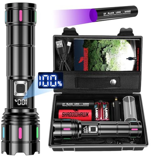 Shadowhawk Torcia LED ricaricabile 500000 lumen S1618