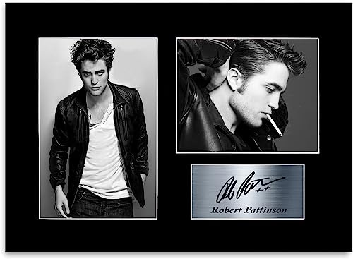 Robert Pattinson A4 gedrucktes Autogramm Foto Display Mount Poster Geschenk für Fans