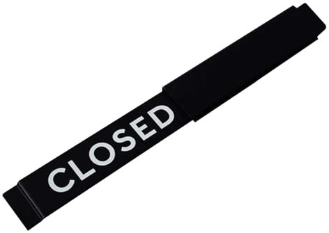Panneau « Open Closed » – Panneau coulissant ouvert fermé, indicateur de porte coulissante avec texte en gras clair, panneau de porte coulissante pour maison, bureau, magasin, restaurant, entreprise