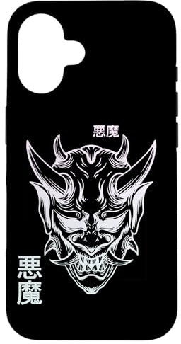 Hülle für iPhone 16 Gezeichnete Oni Maske
