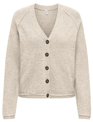 ONLY Damen Onlhazel Ls Cardigan Bf KNT, Whitecap Gray, Small