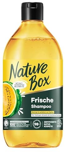6er Pack - Nature Box Frische Shampoo - mit kaltgepresstem Melonenöl - 385ml