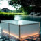 Moubhjd Fish&Aquatic Pets Poolteich, Outdoor Aquarium Pool, Teich, PVC Teiche mit Ablaufventil, Stahlrahmen, einfacher Swimmingpool, temporärer Haltetank für Salzwasserfische(Größe:L100xW250xH100cm)