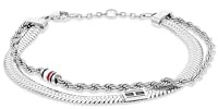 Tommy Hilfiger Jewelry Doppeltes Ketten-Armband für Damen aus Edelstahl - 2780981