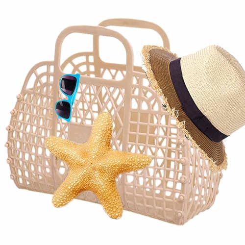 Wisylizv Jelly -Tasche - Strandkorb Tote | Faltbares Montage Girl Beach Korb | Wiederverwendbarer Kindergeschenkbehälter | Kleinkindkinder Sommerzubehör | Wasserfreundliches Carryall