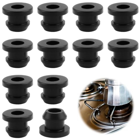 JRILUO Pack of 12 Gas Hob Rubber Buffer Motorhome Rubber Buffer Gas Stove for Dometic, Protective Rubber Plug Set for Gas Hobs, Holder Rubber Cover Caps Compatible with Smev and Thetford