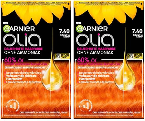 Garnier Olia 7.4 Intensives Kupfer, 1 Stück (Packung mit 2)