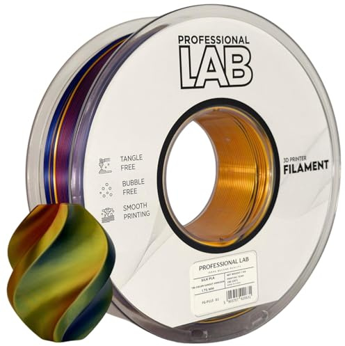 Silk PLA Filament Mehrfarbig 1.75mm – 1KG Spule für 3D-Drucker, PLA Silk, Multicolor, Mehrfarbig, Silk Rainbow(Sunset Horizon)