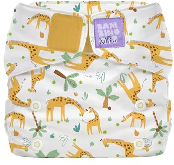 Bambino Mio Miosolo Classic Mehrwegwindeln (GIRAFFEN GESCHICHTEN) – All-in-One-Stoffwindeln, waschbare Windeln in Einheitsgröße mit verstellbaren Druckknöpfen, auslaufsicher und saugfähig