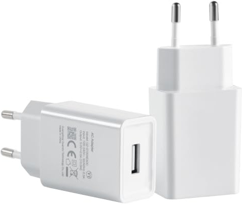 Chargeur USB, Universel Adaptateur 10W, 5V 2A, Blanc, Prise EU
