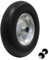 TRUTZHOLM® Schubkarrenrad Rad Schubkarre 4.80/4.00-8 Ersatzrad Gartenkarre Reifen pannensicher inkl. Achse PU Vollgummi bis 200kg 4PR mit Stahlfelge 400mm