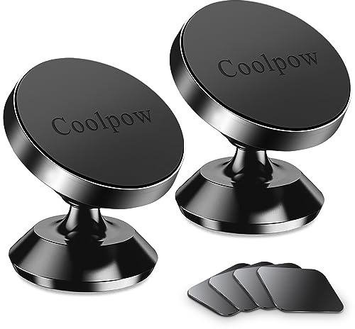 【2-Pack】Magnetic Phone Holder for Car Dash Strong Magnetic Car Phone Mount