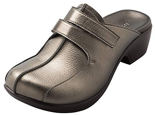 AKAISHI, Orthopädische Pantoletten mit Fußgewölbeunterstützung, Gummetal, 35.5 EU
