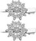 Sibba 2 Stück Strass-Braut-Haarspangen, Blumen-Design, Kristall Haarspangen Eleganter Schmuck Hochzeits Haarnadel Strass Blattnadeln Slide-Stil Haarspange für Frauen Damen Brautschmuck Hochzeit Party