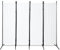 Izrielar Paravent Raumteiler Innen, 200x170cm verstellbar Stellwand Windschutz, 4 Trennwände, Raumtrenner Wandschirme für Balkon, Umkleide nutzbar, Beige