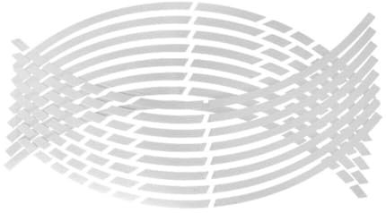 ihreesy Auto Felgenaufkleber, 16 Stück Radaufkleber Felgen Klebestreifen Auto Nabenaufkleber Reifendeko Klebeband Reflektierende Aufkleber Reifenband Speichenreflektoren Nadelstreifen,Silber