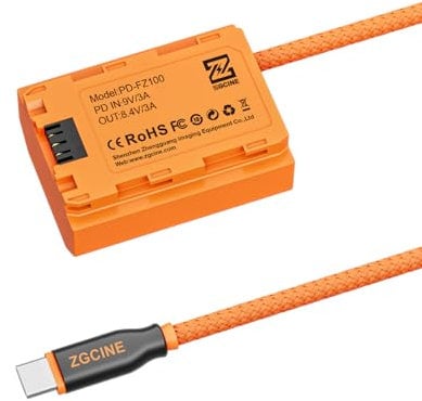 DIERI PD-LPE6 Type-C to LP-E6NH Dummy Battery with Braided Wire DC Coupler Accessory for Canon R/R5/R6/R5 C/R7/R6 Mark II/5D Mark II III IV/6D/6D Mark II/7D/7D Mark