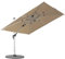anndora Aluminium Ampelschirm 300 x 300 cm mit Kurbelsystem - Drehbar, Neigbar, Kippbar - Marktschirm, Gartenschirm - Farbe Dark Natural mit 4 Stück Granitplatten 120kg