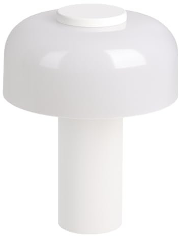 EGLO LED Tischlampe außen Ponente, Akku Nachttischlampe touch dimmbar, Outdoor Tischleuchte kabellos, aufladbar per USB, Metall und Kunststoff in Weiß, warmweiß, neutralweiß, IP44