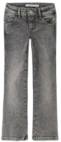 Name IT Mädchen Girl Bootcut Nkfpolly Skinny Boot Jeans 1142-Au Noos, Light Grey Denim, 164 EU