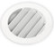 Rejilla de Ventilación Exterior de Aluminio para Extractor de baño, Cocina, Garaje, Pared | Rejilla Redonda con mosquitera metálica, Color Resistente a Rayos UV (Blanco, 100mm)