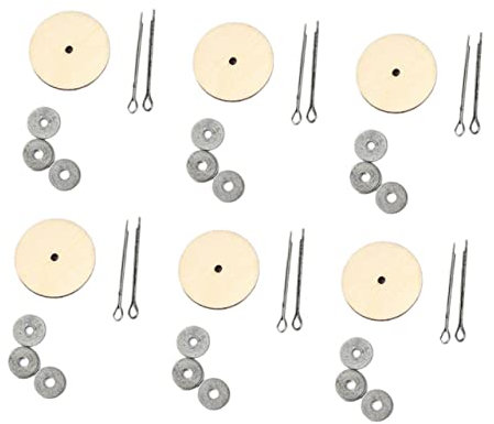 PHENOFICE Erzeugen Sie Lebensechte 20 Sets mit Puppengelenken Aus Holz. Drehbare Bolzen. Zubehör für Die Puppenherstellung und Zum Basteln. Gelenke