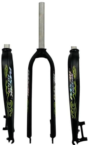 QUYCOIU Mountain Bike Rigid Fork 26/27.5/29Inch Road Bike Front Fork 1-1/8 Straight Tube Aluminum Alloy QR100mm Disc Brake Ultra-light(Matte Green,27.5)