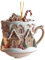 Décoration de Noël en Forme de Tasse de Cacao Chaud, Ornements Acryliques 2D de Maison de Neige - Pendentif Amusant, Ornements Esthétiques pour Tasse à Café