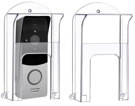 Ohulelks 2Pcs Transparent Plastic Doorbell Rain Cover Doorbell Waterproof Protector Doorbell for Ring 1/2/3/4/Pro/Pro 2/